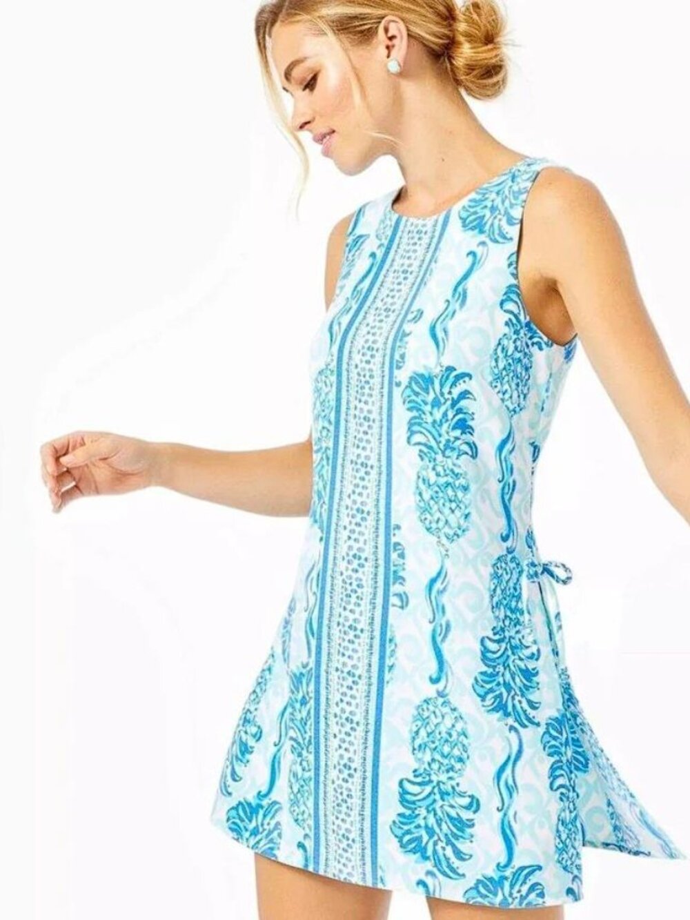 LILLY PULITZER Women's Donna Romper Size 4 In Bennet Blue Out Of The Blue
